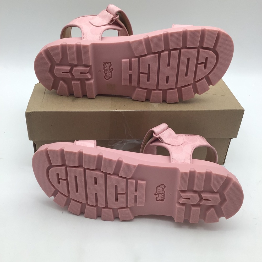 Coach Signature Sport Sandal Powder Pink Platform Lug Sole CBB91 Size 8 B NEW - Picture 5 of 6